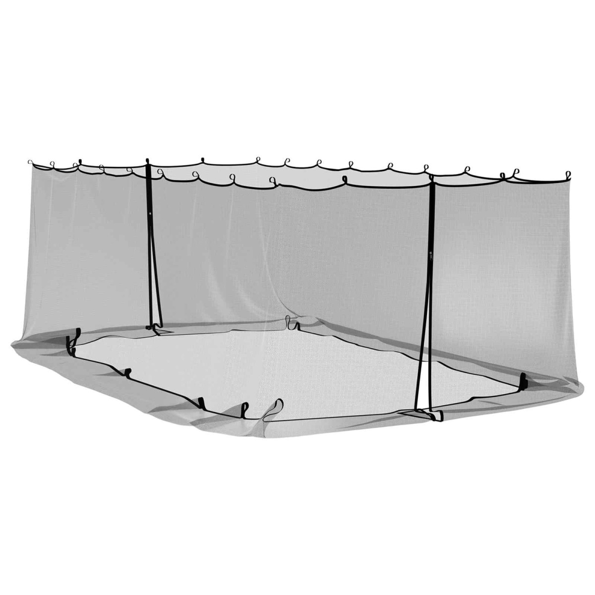 vidaXL Κουνούπι για Περίπτερο 220 mesh Μαύρο 6 x 3 x 2 m Πολυεστέρας