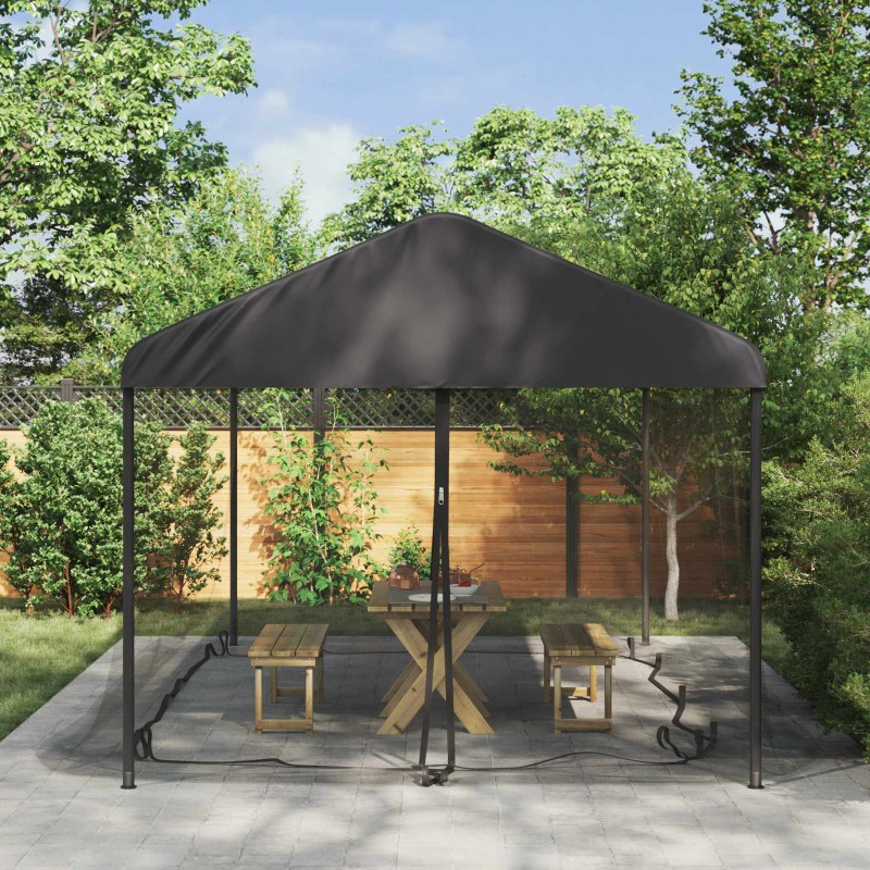 vidaXL Κουνούπι για Περίπτερο 220 mesh Μαύρο 6 x 3 x 2 m Πολυεστέρας