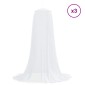 vidaXL Δίχτυ κουνουπιών για κρεβάτι 3 pcs 156 mesh Λευκό ⌀56 x 220 εκ