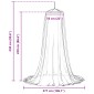 vidaXL Δίχτυ κουνουπιών για κρεβάτι 156 mesh Μαύρο ⌀56 x 220 εκ