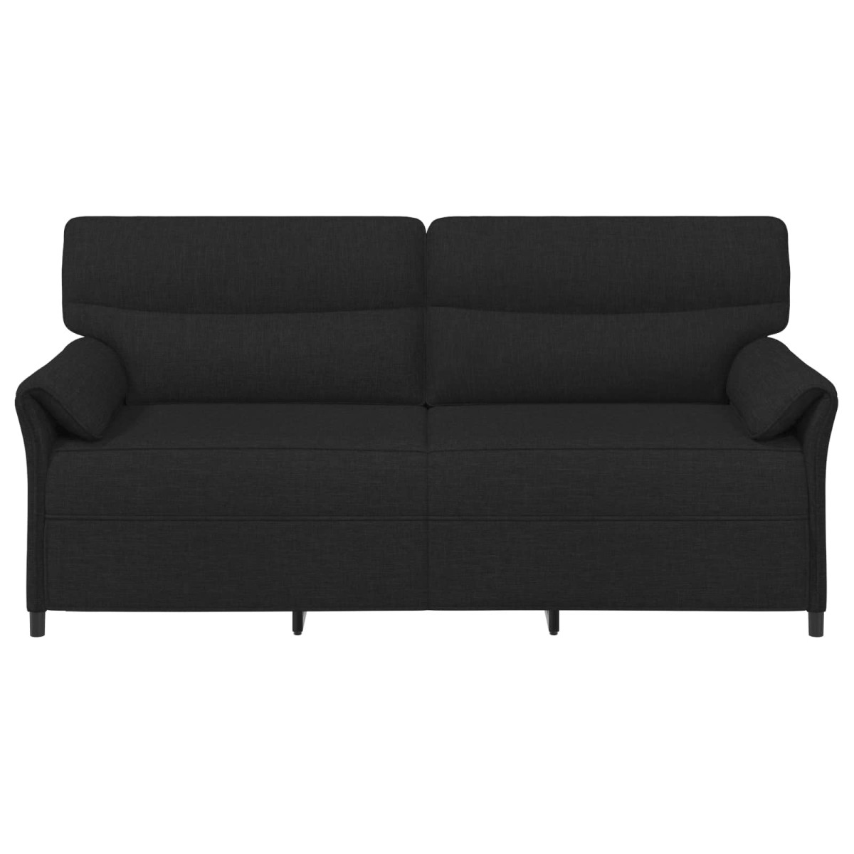 vidaXL 3-Θέσιος καναπές Μαύρο 198 x 83 x 95 εκ. Ύφασμα