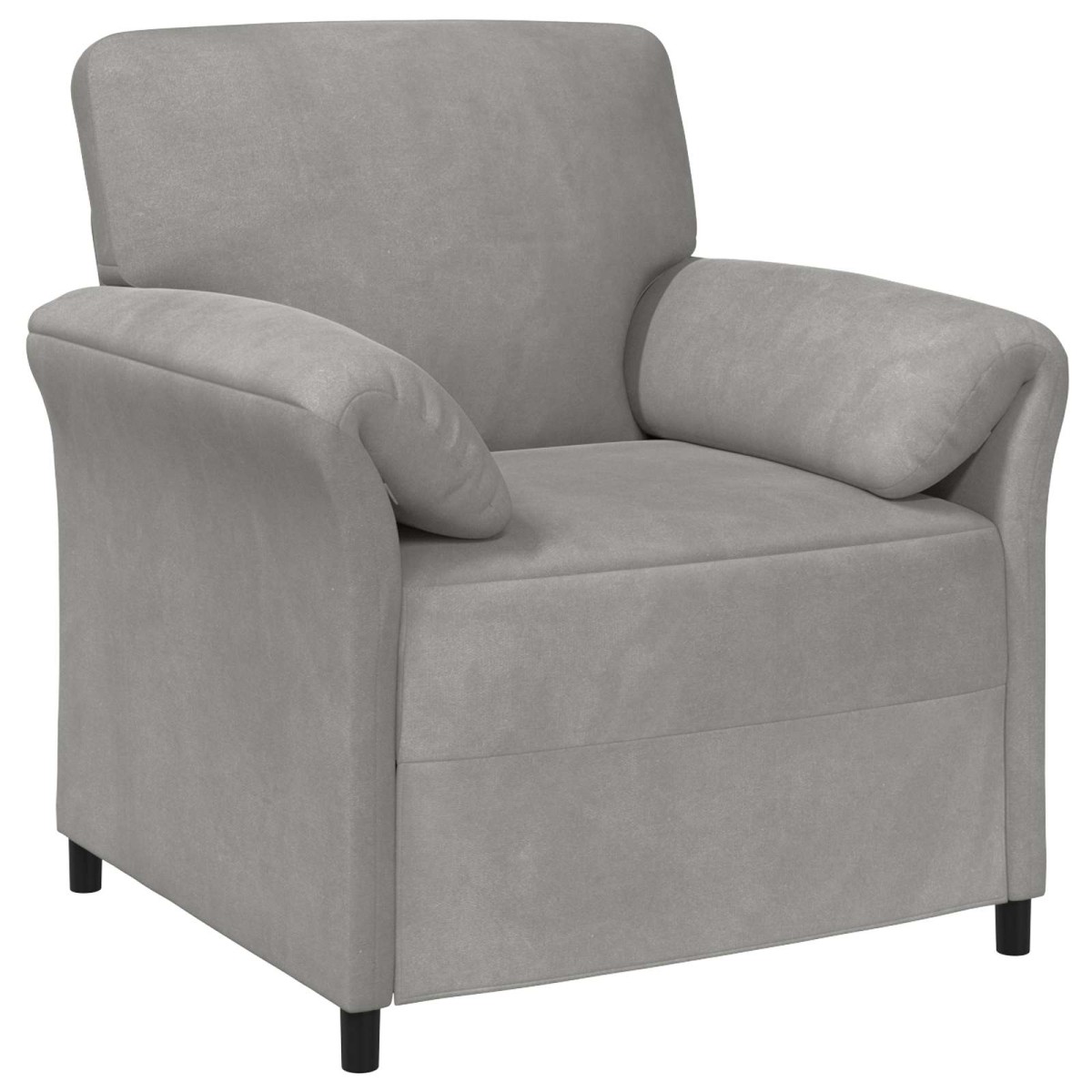vidaXL Καναπές 1-θέσιος Ανοιχτό γκρι 88 x 83 x 95 εκ Βελούδο