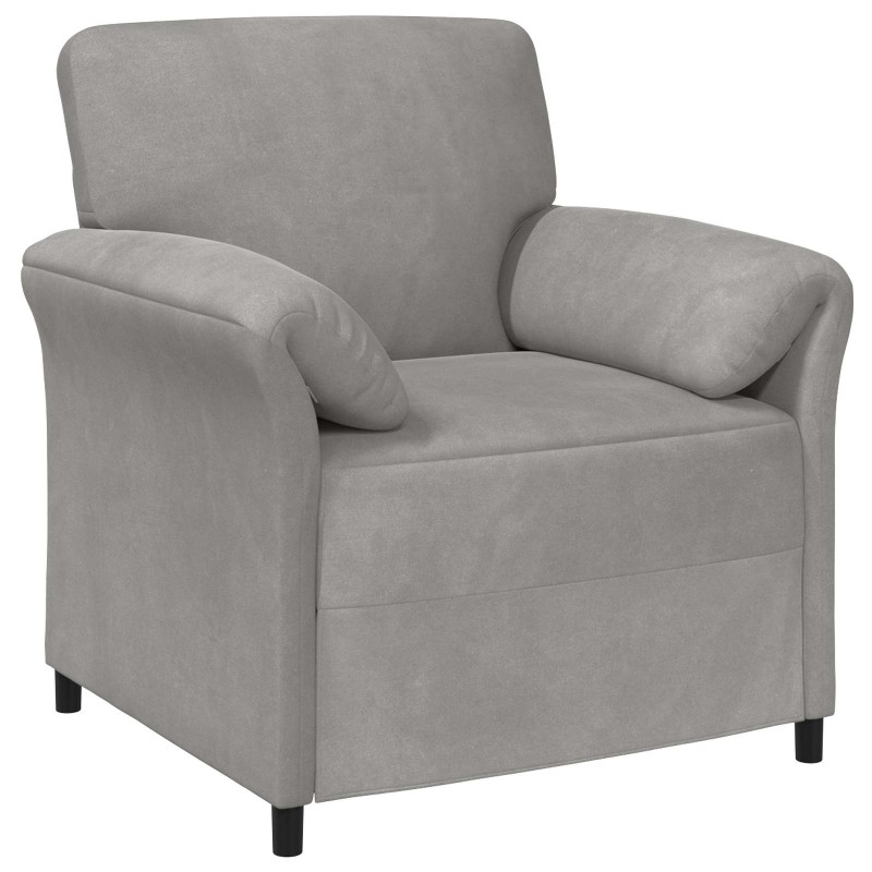 vidaXL Καναπές 1-θέσιος Ανοιχτό γκρι 88 x 83 x 95 εκ Βελούδο