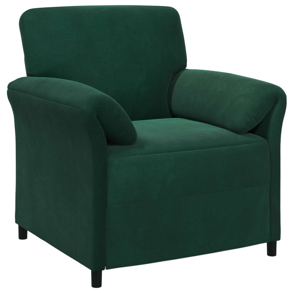 vidaXL Καναπές 1-θέσιος Σκούρο Πράσινο 88 x 83 x 95 εκ Βελούδο