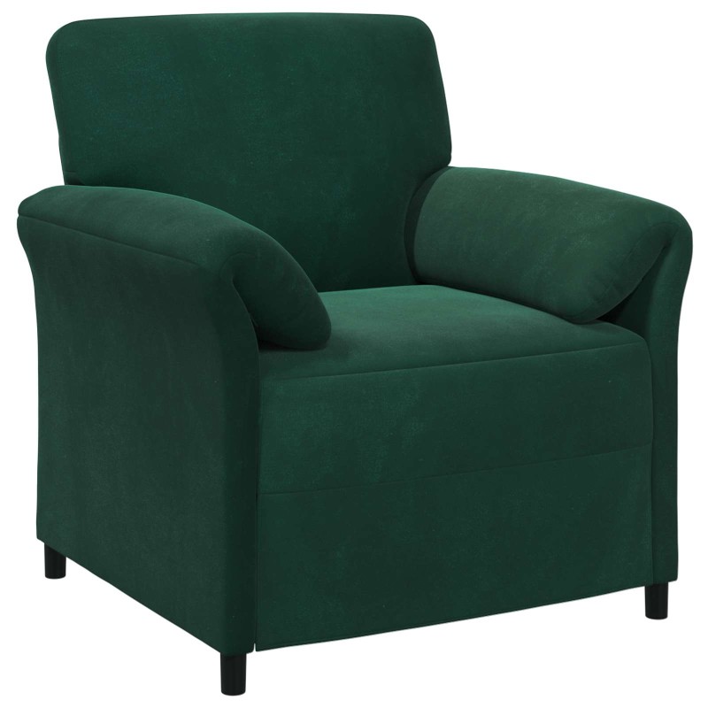 vidaXL Καναπές 1-θέσιος Σκούρο Πράσινο 88 x 83 x 95 εκ Βελούδο