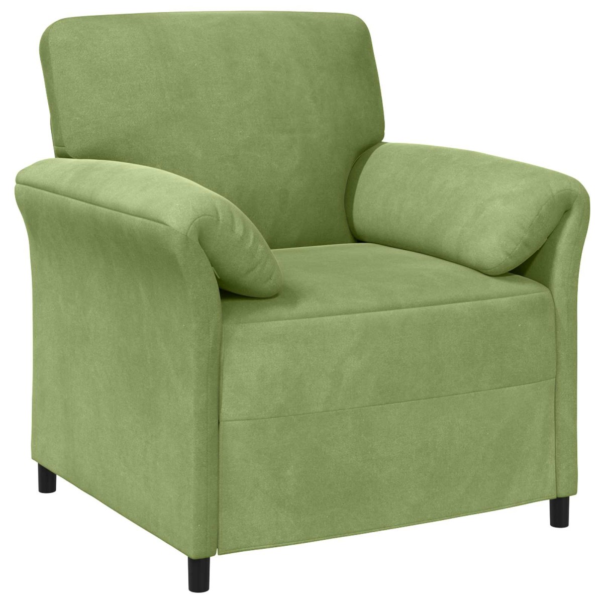 vidaXL Καναπές 1-θέσιος Ανοιχτό Πράσινο 88 x 83 x 95 εκ Βελούδο