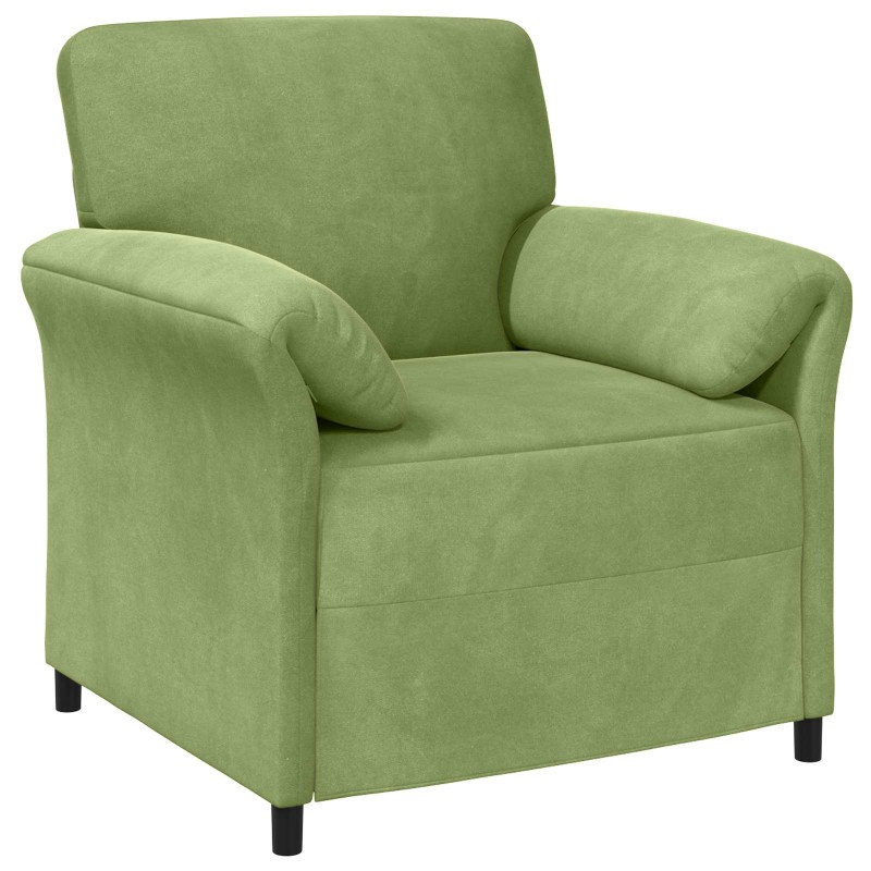 vidaXL Καναπές 1-θέσιος Ανοιχτό Πράσινο 88 x 83 x 95 εκ Βελούδο