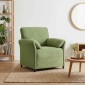 vidaXL Καναπές 1-θέσιος Ανοιχτό Πράσινο 88 x 83 x 95 εκ Βελούδο