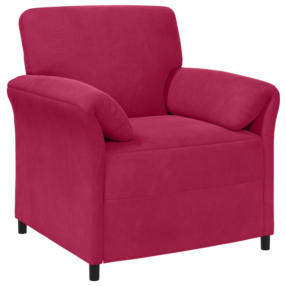 vidaXL Καναπές 1-θέσιος Κόκκινο 88 x 83 x 95 εκ Βελούδο