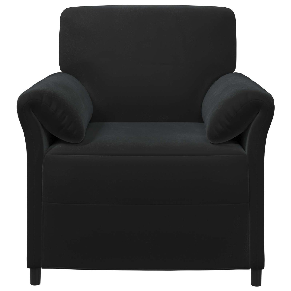 vidaXL Καναπές 1-θέσιος Μαύρο 88 x 83 x 95 εκ Βελούδο