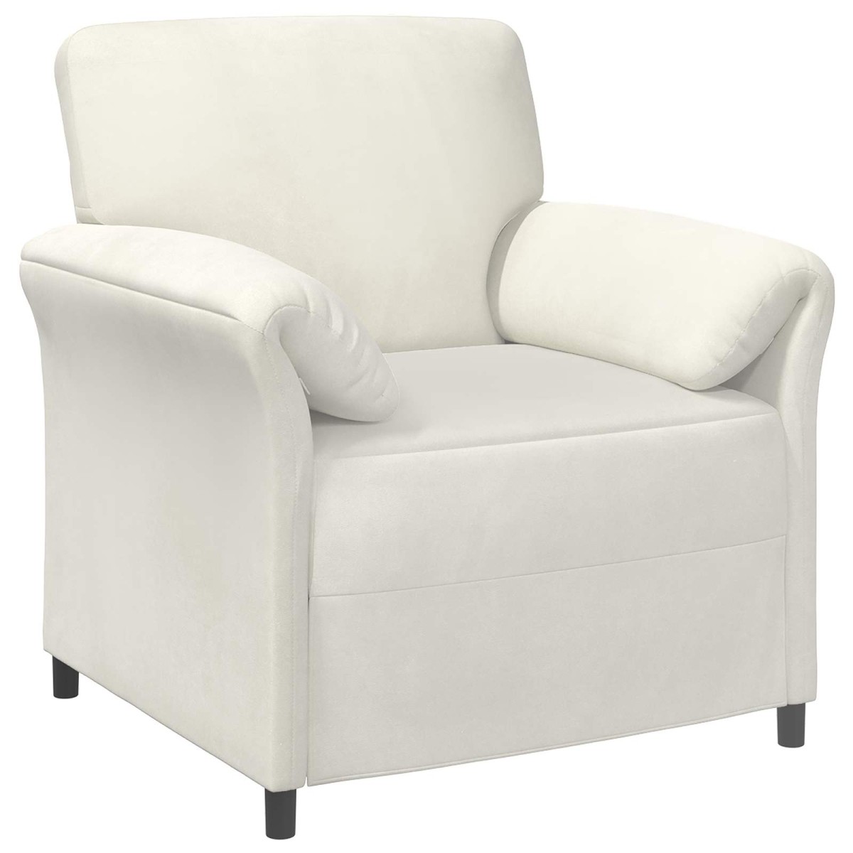 vidaXL Καναπές 1-θέσιος Κρεμ 88 x 83 x 95 εκ Βελούδο