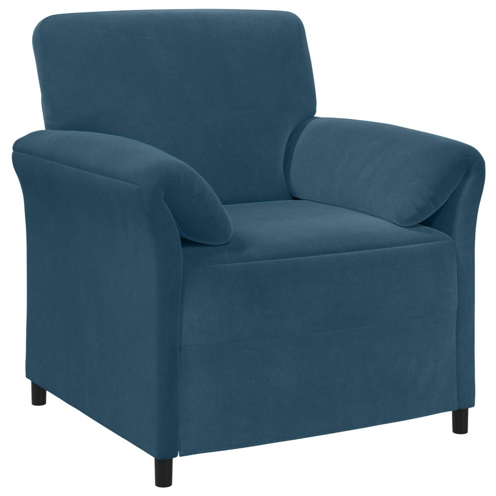 vidaXL Καναπές 1-θέσιος Μπλε 88 x 83 x 95 εκ Βελούδο