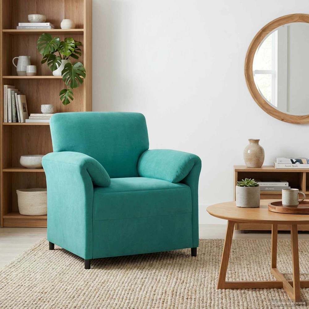 vidaXL Καναπές 1-θέσιος Τιρκουάζ 88 x 83 x 95 εκ Βελούδο