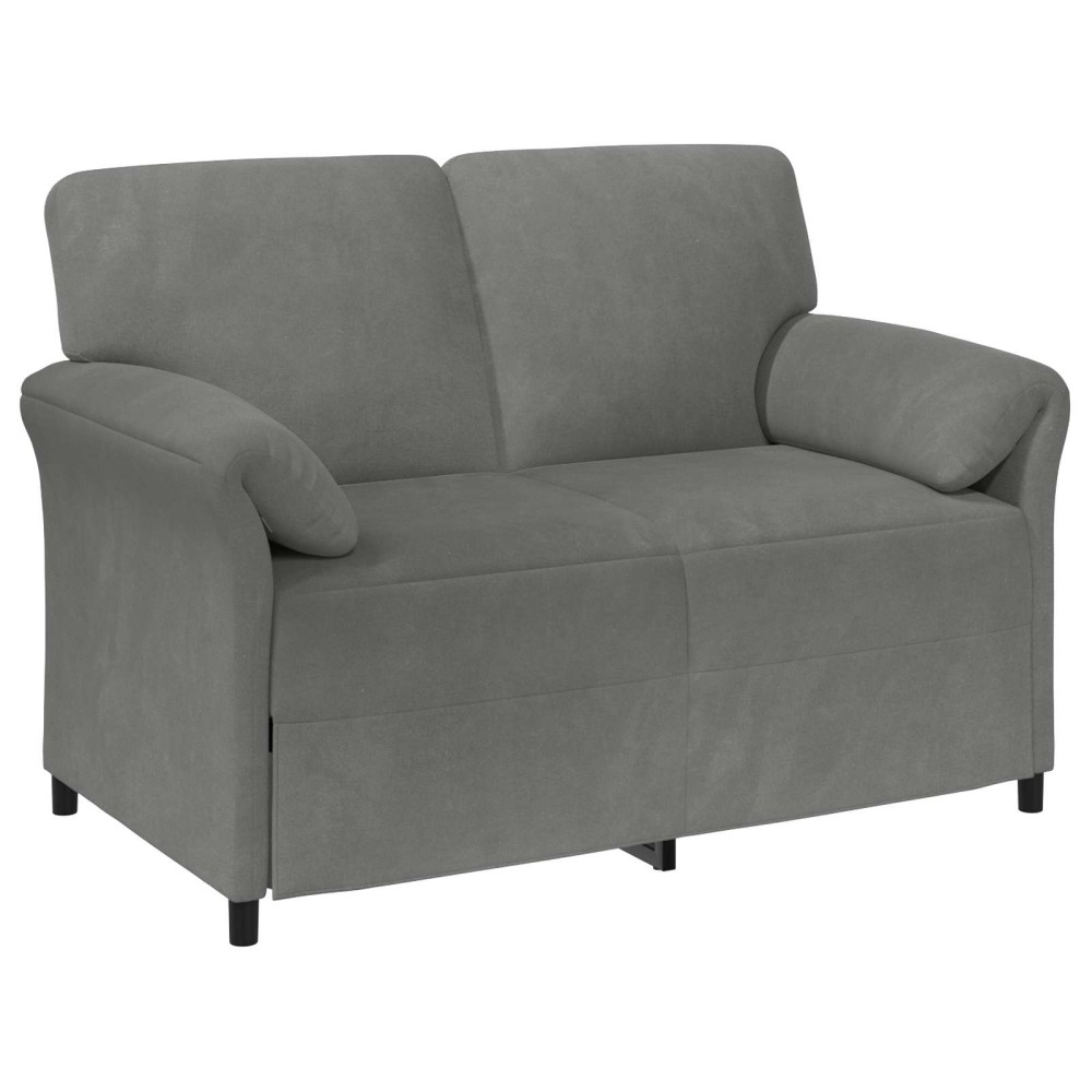 vidaXL Καναπές 2 ατόμων Σκούρο Γκρι 138 x 83 x 95 εκ Βελούδο