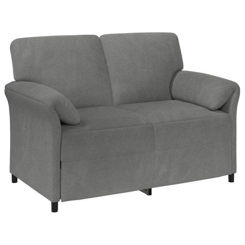 vidaXL Καναπές 2 ατόμων Σκούρο Γκρι 138 x 83 x 95 εκ Βελούδο