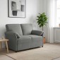 vidaXL Καναπές 2 ατόμων Σκούρο Γκρι 138 x 83 x 95 εκ Βελούδο