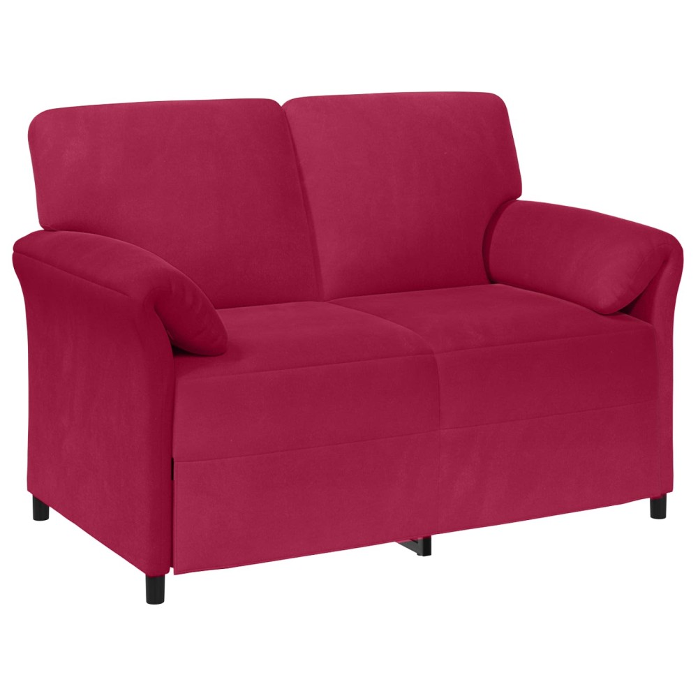 vidaXL Καναπές 2 ατόμων Κόκκινο 138 x 83 x 95 εκ Βελούδο