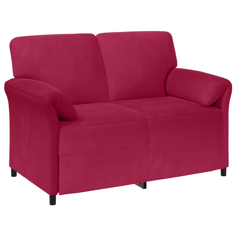 vidaXL Καναπές 2 ατόμων Κόκκινο 138 x 83 x 95 εκ Βελούδο