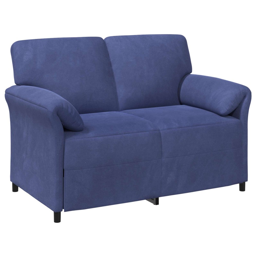 vidaXL Καναπές 2 ατόμων Μπλε Αστυνομίας 138 x 83 x 95 εκ Βελούδο