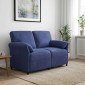 vidaXL Καναπές 2 ατόμων Μπλε Αστυνομίας 138 x 83 x 95 εκ Βελούδο