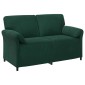 vidaXL Καναπές 2 ατόμων Σκούρο Πράσινο 158 x 83 x 95 εκ Βελούδο