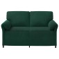 vidaXL Καναπές 2 ατόμων Σκούρο Πράσινο 158 x 83 x 95 εκ Βελούδο