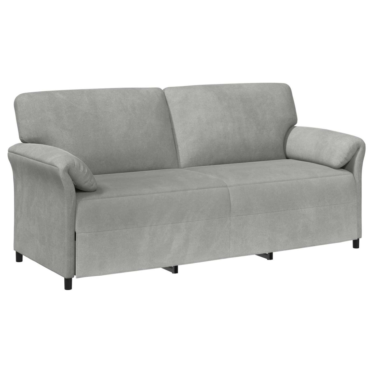 vidaXL 3-Θέσιος καναπές Ανοιχτό γκρι 198 x 83 x 95 εκ. Βελούδο