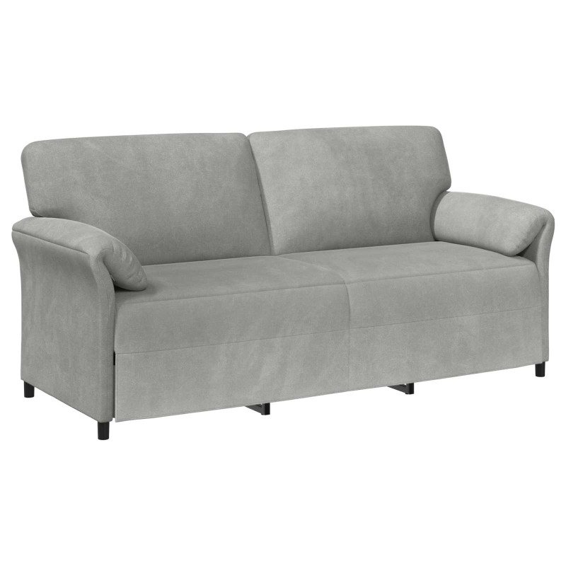 vidaXL 3-Θέσιος καναπές Ανοιχτό γκρι 198 x 83 x 95 εκ. Βελούδο