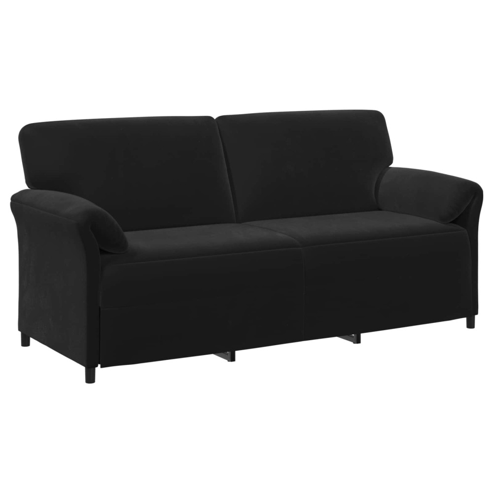 vidaXL 3-Θέσιος καναπές Μαύρο 198 x 83 x 95 εκ. Βελούδο