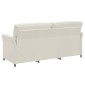 vidaXL 3-Θέσιος καναπές Κρεμ 198 x 83 x 95 εκ. Βελούδο