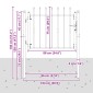 vidaXL Πύλη Φράχτη ASTEN 100 x 75 cm Μέταλλο Μαύρο Κλειδώσιμο