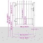 vidaXL Πύλη Φράχτη ASTEN 100 x 125 cm Μέταλλο Μαύρο Κλειδώσιμο