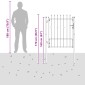 vidaXL Πύλη Φράχτη ASTEN 100 x 125 cm Μέταλλο Μαύρο Κλειδώσιμο