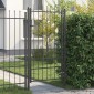 vidaXL Πύλη Φράχτη ASTEN 100 x 175 cm Μέταλλο Μαύρο Κλειδώσιμο