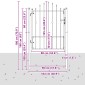 vidaXL Πύλη Φράχτη ASTEN 100 x 125 cm Μέταλλο Μαύρο Κλειδώσιμο