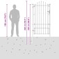 vidaXL Πύλη Φράχτη ASTEN 100 x 175 cm Μέταλλο Μαύρο Κλειδώσιμο