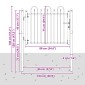 vidaXL Πύλη Φράχτη DRONTEN 100 x 75 cm Μέταλλο Μαύρο Κλειδώσιμο