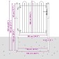 vidaXL Πύλη Φράχτη DRONTEN 100 x 100 cm Μέταλλο Μαύρο Κλειδώσιμο