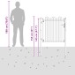 vidaXL Πύλη Φράχτη DRONTEN 100 x 100 cm Μέταλλο Μαύρο Κλειδώσιμο