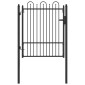 vidaXL Πύλη Φράχτη DRONTEN 100 x 125 cm Μέταλλο Μαύρο Κλειδώσιμο
