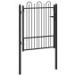 vidaXL Πύλη Φράχτη DRONTEN 100 x 125 cm Μέταλλο Μαύρο Κλειδώσιμο