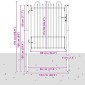vidaXL Πύλη Φράχτη DRONTEN 100 x 125 cm Μέταλλο Μαύρο Κλειδώσιμο