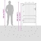 vidaXL Πύλη Φράχτη DRONTEN 100 x 150 cm Ατσάλι Μαύρο Κλειδώσιμο