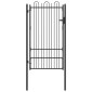 vidaXL Πύλη Φράχτη DRONTEN 100 x 175 cm Ατσάλι Μαύρο Κλειδώσιμο