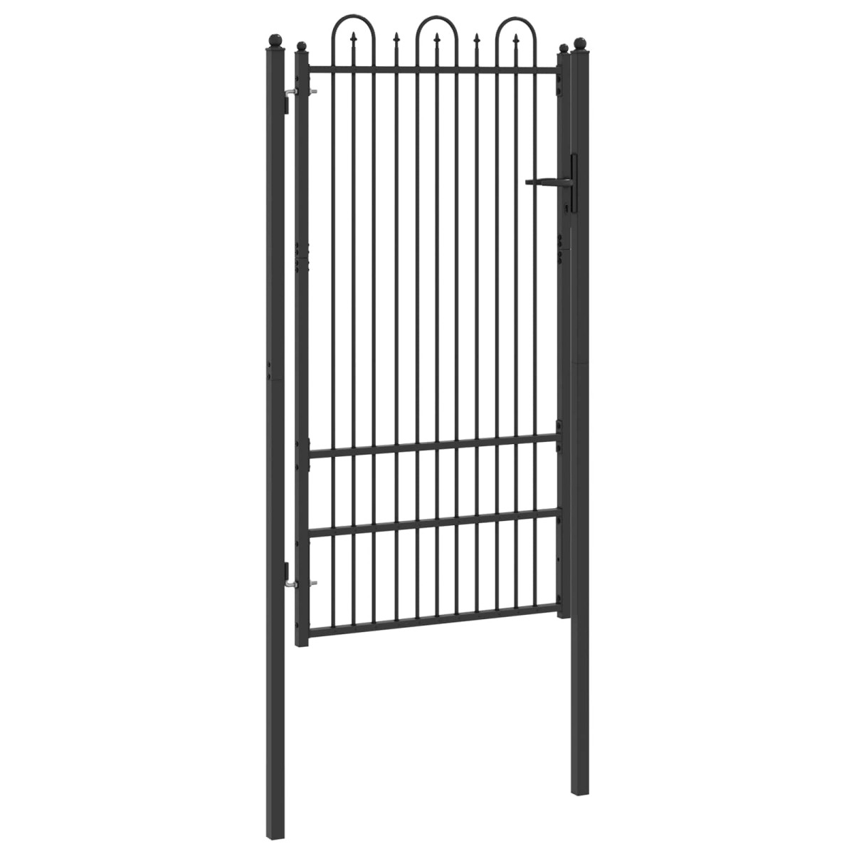 vidaXL Πύλη Φράχτη DRONTEN 100 x 175 cm Ατσάλι Μαύρο Κλειδώσιμο