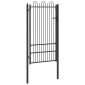 vidaXL Πύλη Φράχτη DRONTEN 100 x 175 cm Ατσάλι Μαύρο Κλειδώσιμο