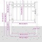 vidaXL Πύλη Φράχτη HORST 100 x 75 cm Μέταλλο Μαύρο Κλειδώσιμο