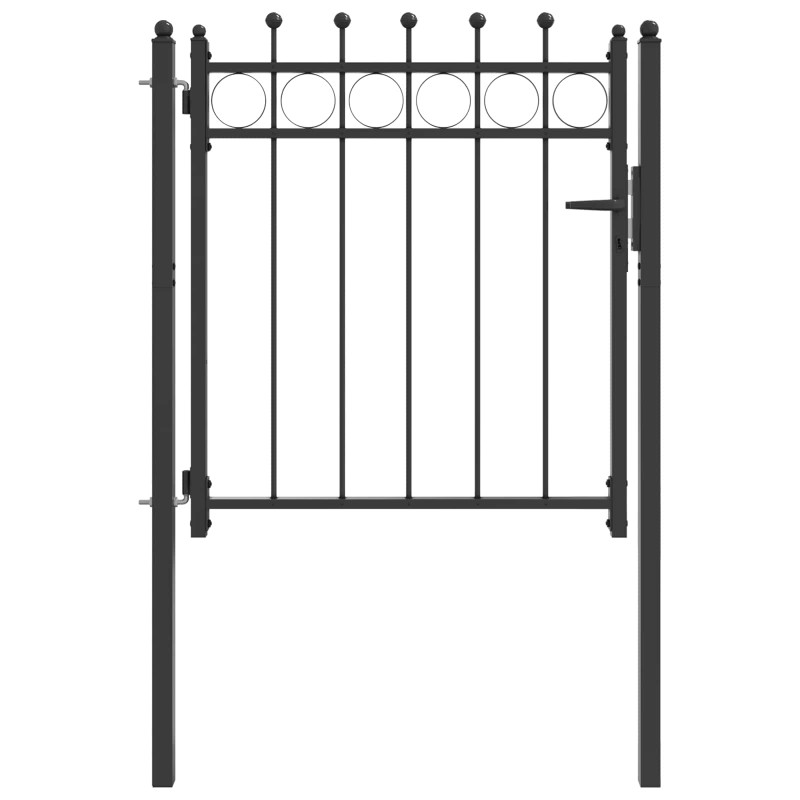 vidaXL Πύλη Φράχτη HORST 100 x 100 cm Μέταλλο Μαύρο Κλειδώσιμο