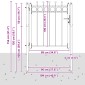 vidaXL Πύλη Φράχτη HORST 100 x 100 cm Μέταλλο Μαύρο Κλειδώσιμο