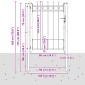 vidaXL Πύλη Φράχτη HORST 100 x 125 cm Μέταλλο Μαύρο Κλειδώσιμο